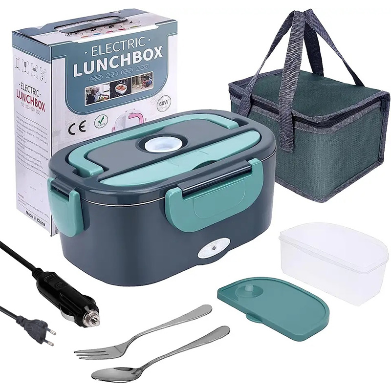 Meal Prep Microwave - 1.5 L 60W 電気ランチボックスフードウォーマー 車や家庭用ポータブルフードヒーター -