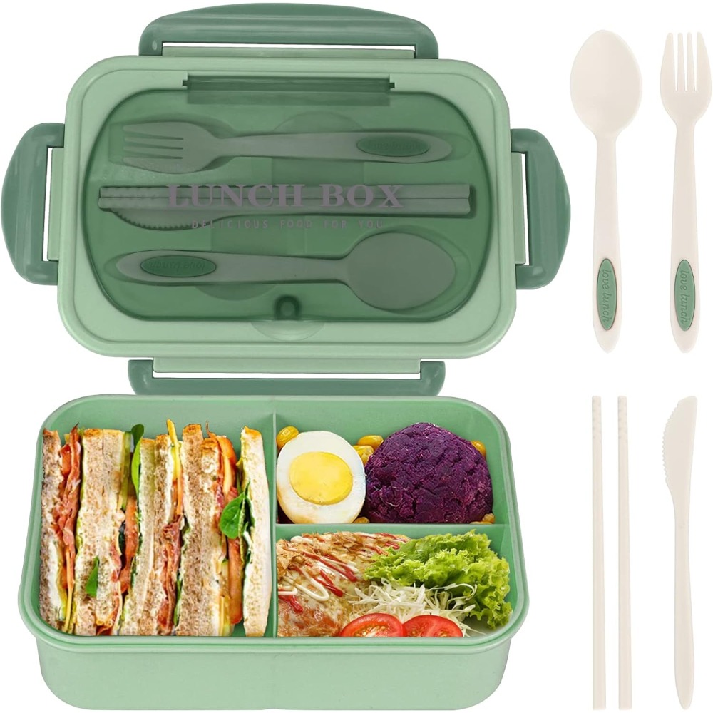 1200ML 大人用弁当箱 オフィスやピクニックに最適、漏れ - Meal Prep Microwave のレビューと価格