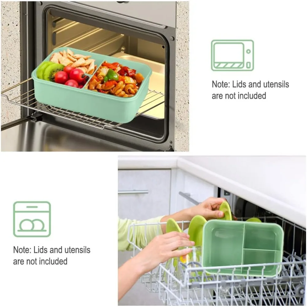 1200ML 大人用弁当箱 オフィスやピクニックに最適、漏れ - Meal Prep Microwave のレビューと価格