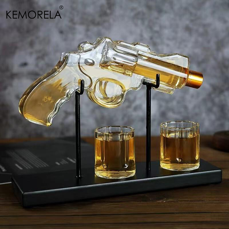 Kemorela-リボルバーガラスデカンター,ウイスキーグラ - Glass Container Set のレビューと価格