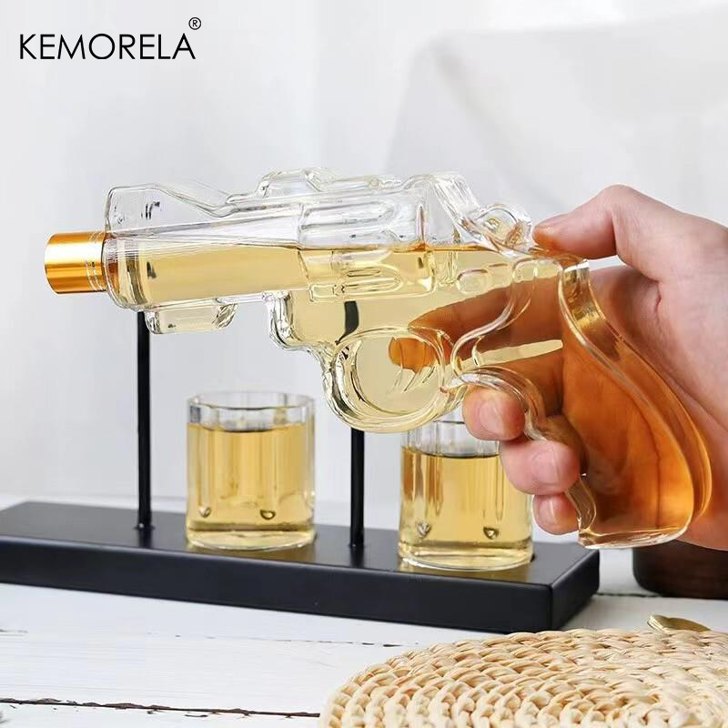 Kemorela-リボルバーガラスデカンター,ウイスキーグラ - Glass Container Set のレビューと価格