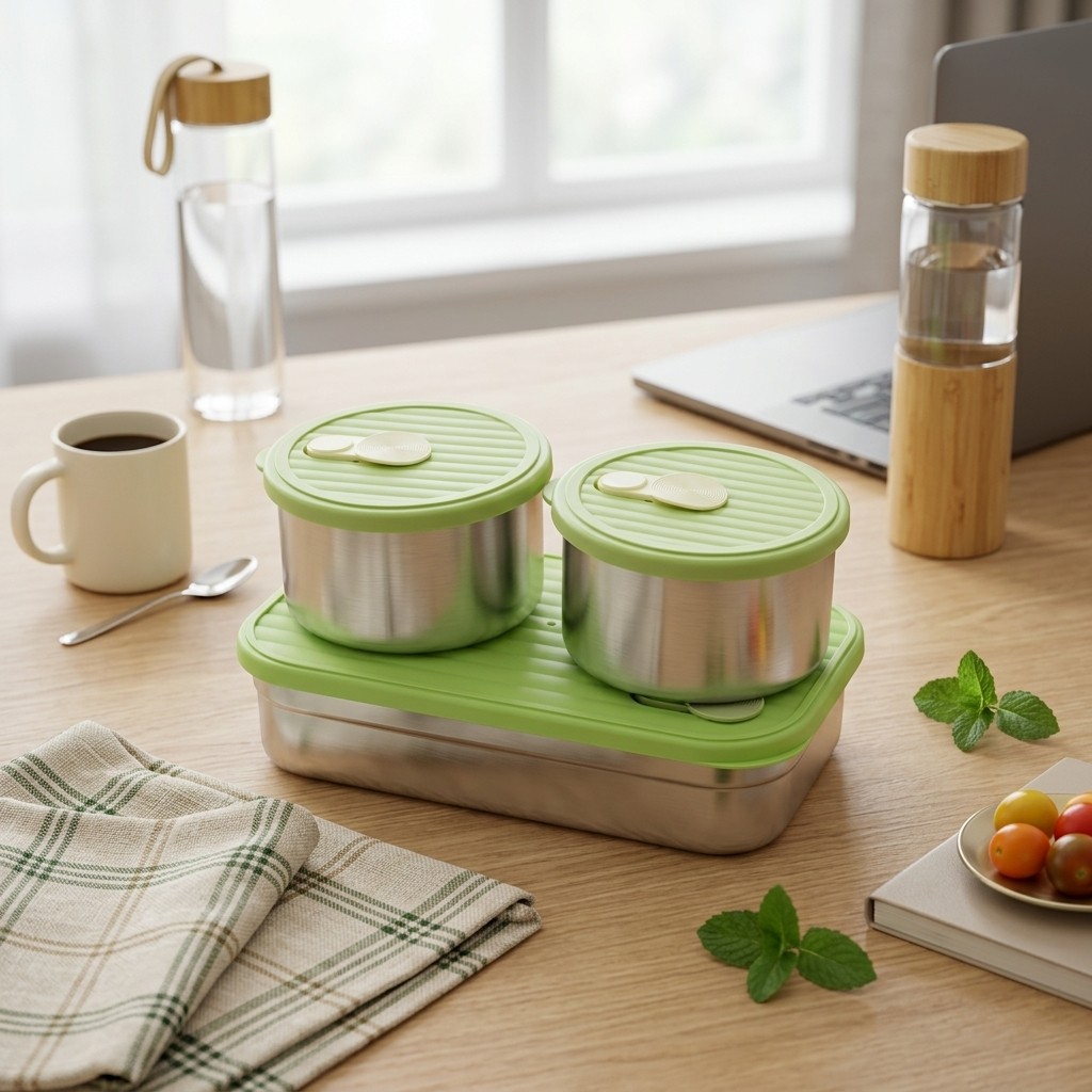 電子レンジ対応 304 ステンレス鋼ランチボックスセット食事 - Meal Prep Kinder のレビューと価格