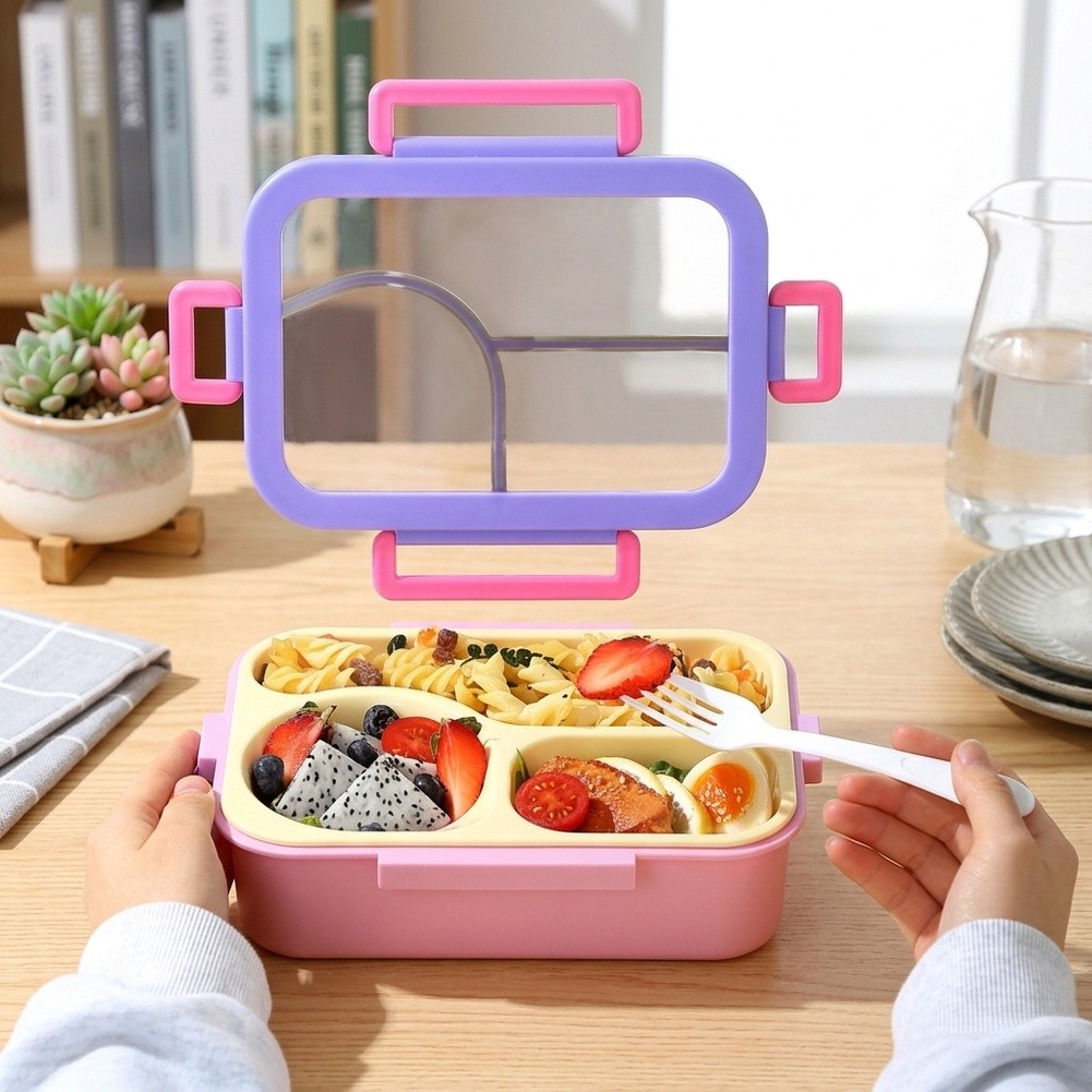 ステンレス製弁当箱/3区画漏れ防止ランチコンテナ、学校、仕事 - Meal Prep Kits のレビューと価格