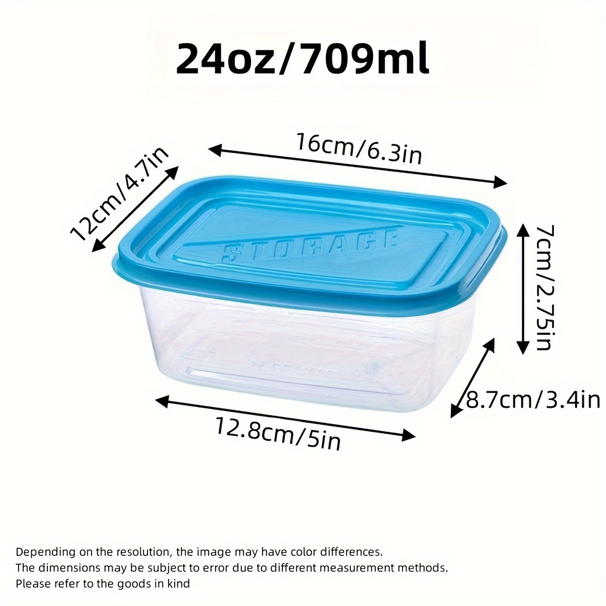 透明な積み重ね可能なプラスチック製食品保存容器6個セット、青 - Meal Prep Microwave のレビューと価格