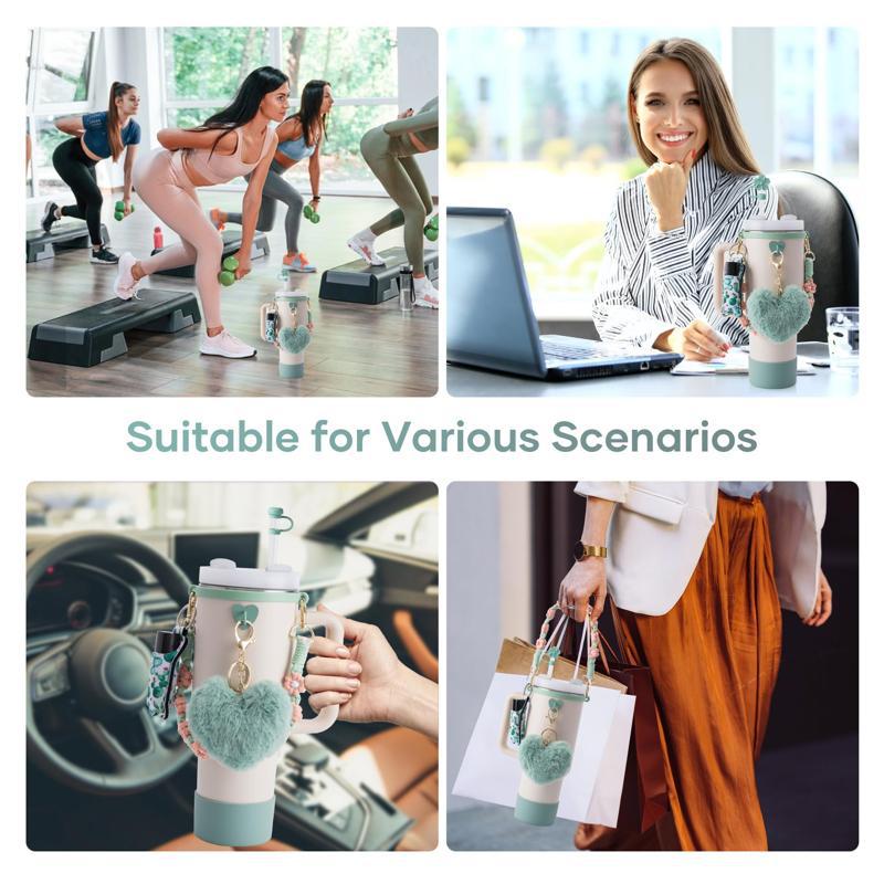 スタンレーボトル用レジンストローキャップセット、シリコンハン - Glass Container Set のレビューと価格