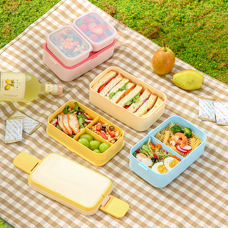 魔法弁当箱 二段ランチボックス ミールプレップ容器 キャンプ - Meal Prep Kinder のレビューと価格