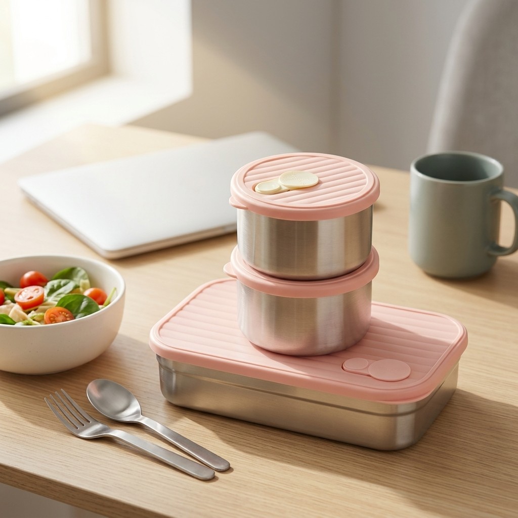 弁当箱セット 電子レンジ対応 304ステンレス製食品保存容器 - Meal Prep Kinder のレビューと価格