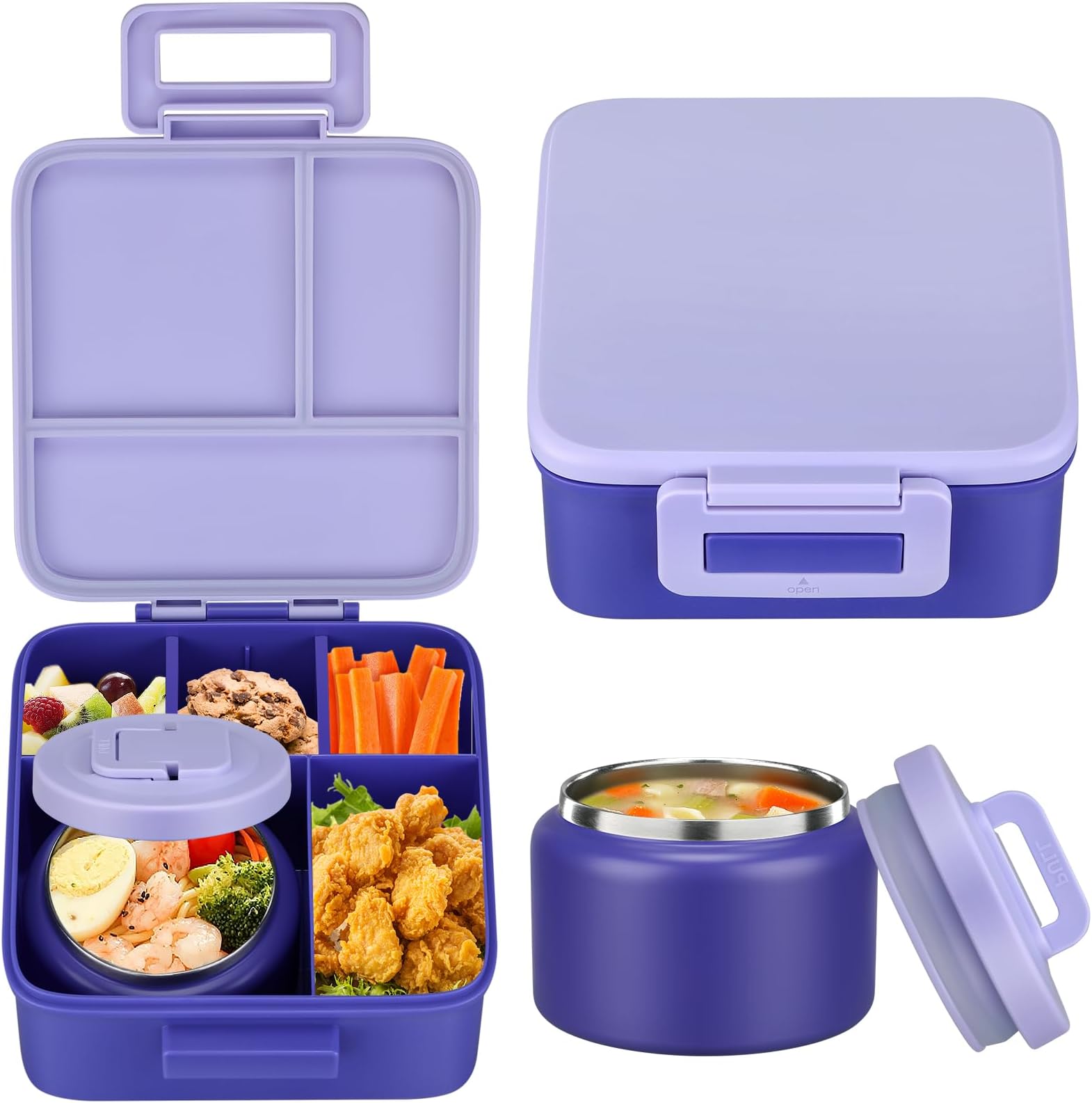 子供用弁当箱1セット、8オンス真空断熱フードジャー付き、学校 - Meal Prep Kits のレビューと価格
