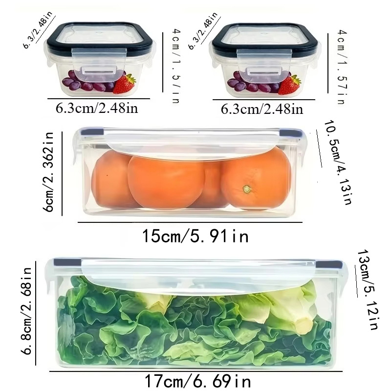 8個セットには、4つの容器と4つの蓋が含まれています。気密食 - Meal Prep Microwave のレビューと価格