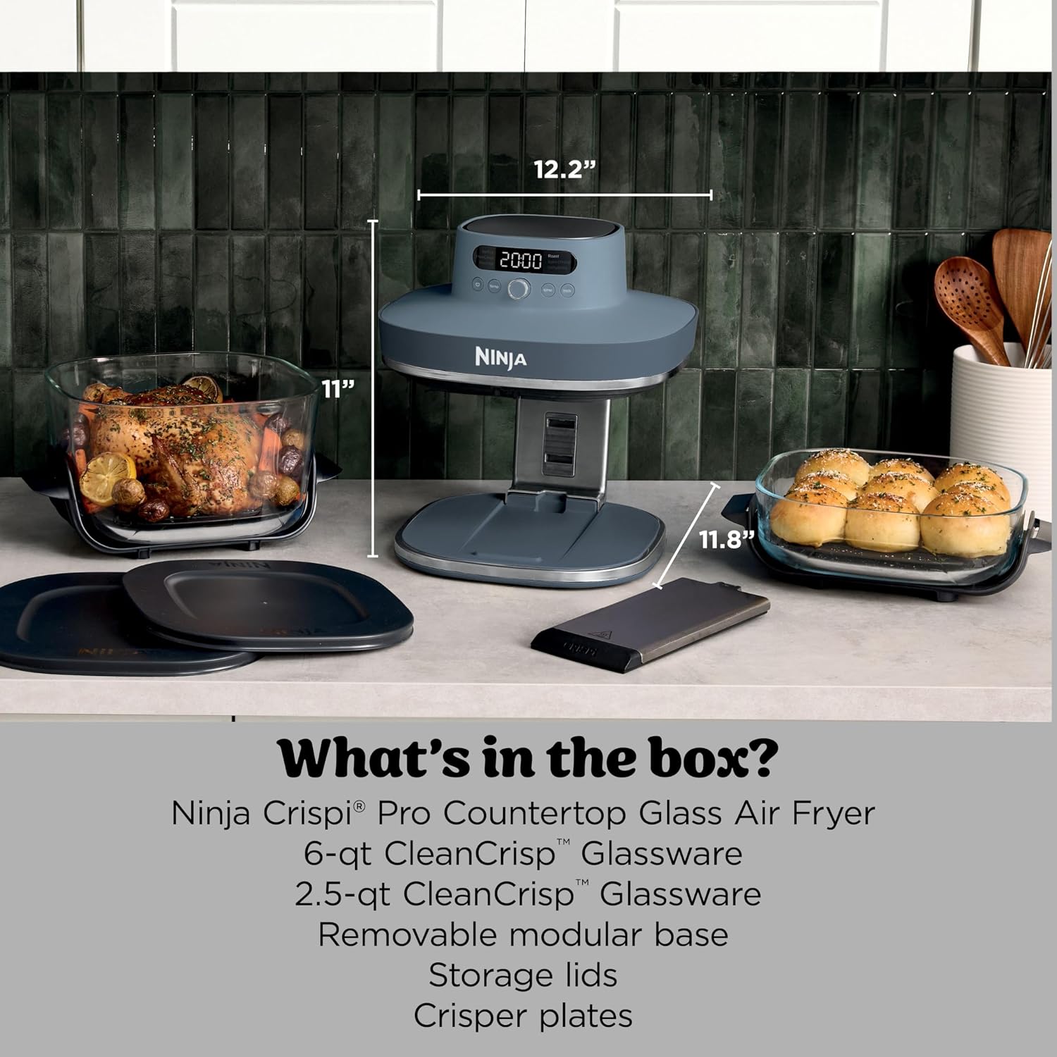 ニンジャ クリスピプロ 6-in-1 ガラス製エアフライヤー - Meal Prep Microwave のレビューと価格