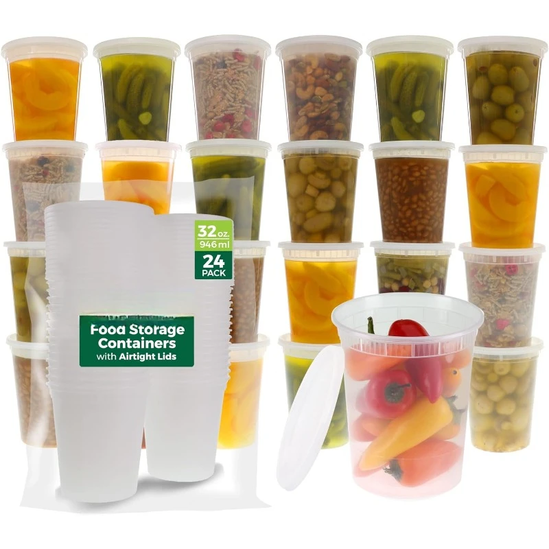 ふた付きプラスチックデリ容器、スライム、スープ、食事準備容器 - Meal Prep Microwave のレビューと価格