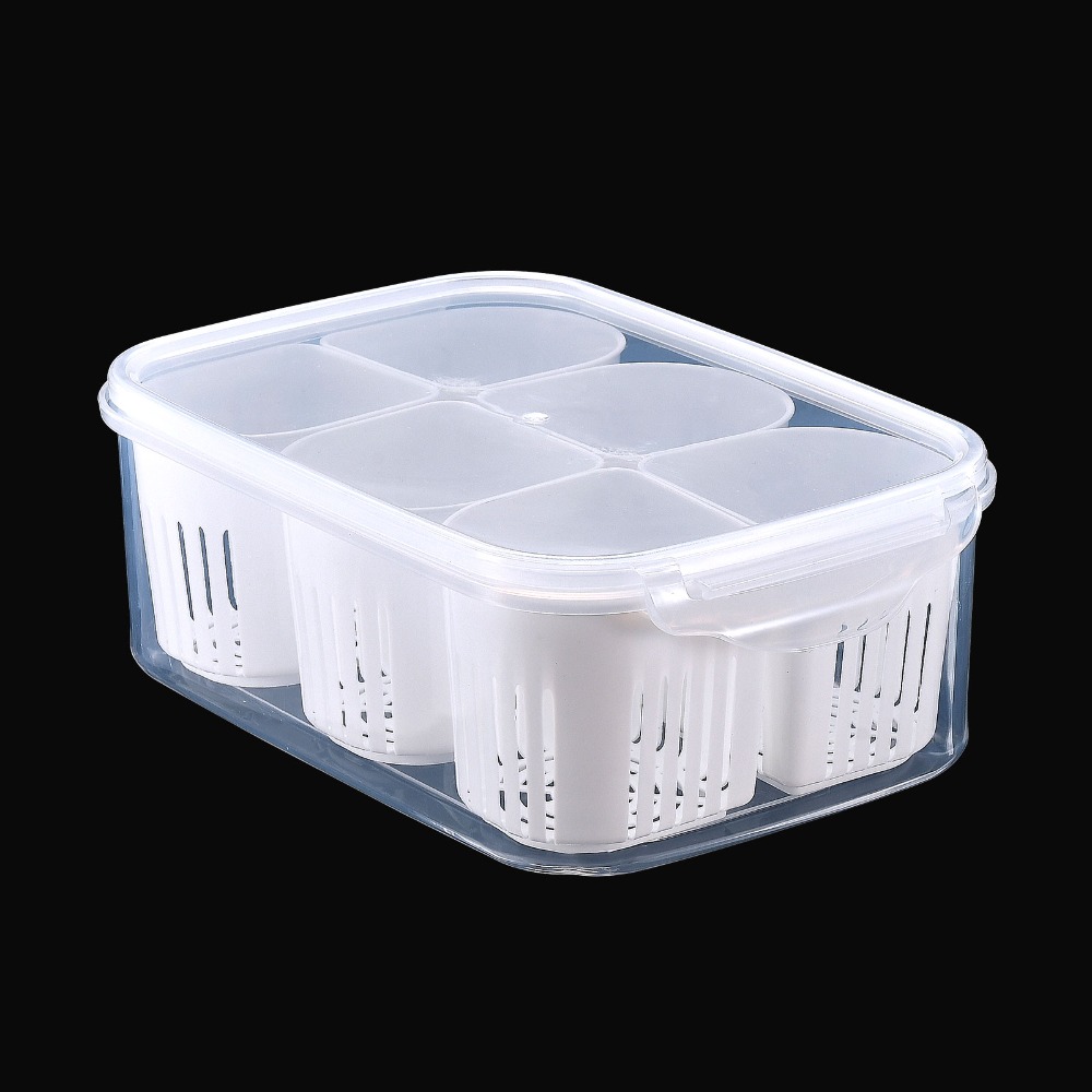実用的なPP製食品保存容器。6マス仕切り付きの白いプラスチッ - Meal Prep Kits のレビューと価格