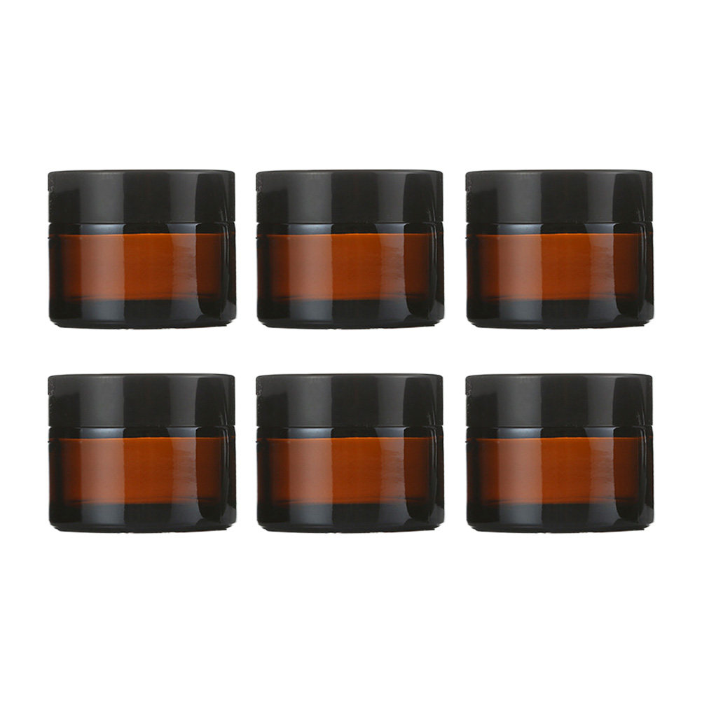 6個入りメイクアップボトルセット 空のガラス製20gクリーム - Glass Container Set のレビューと価格