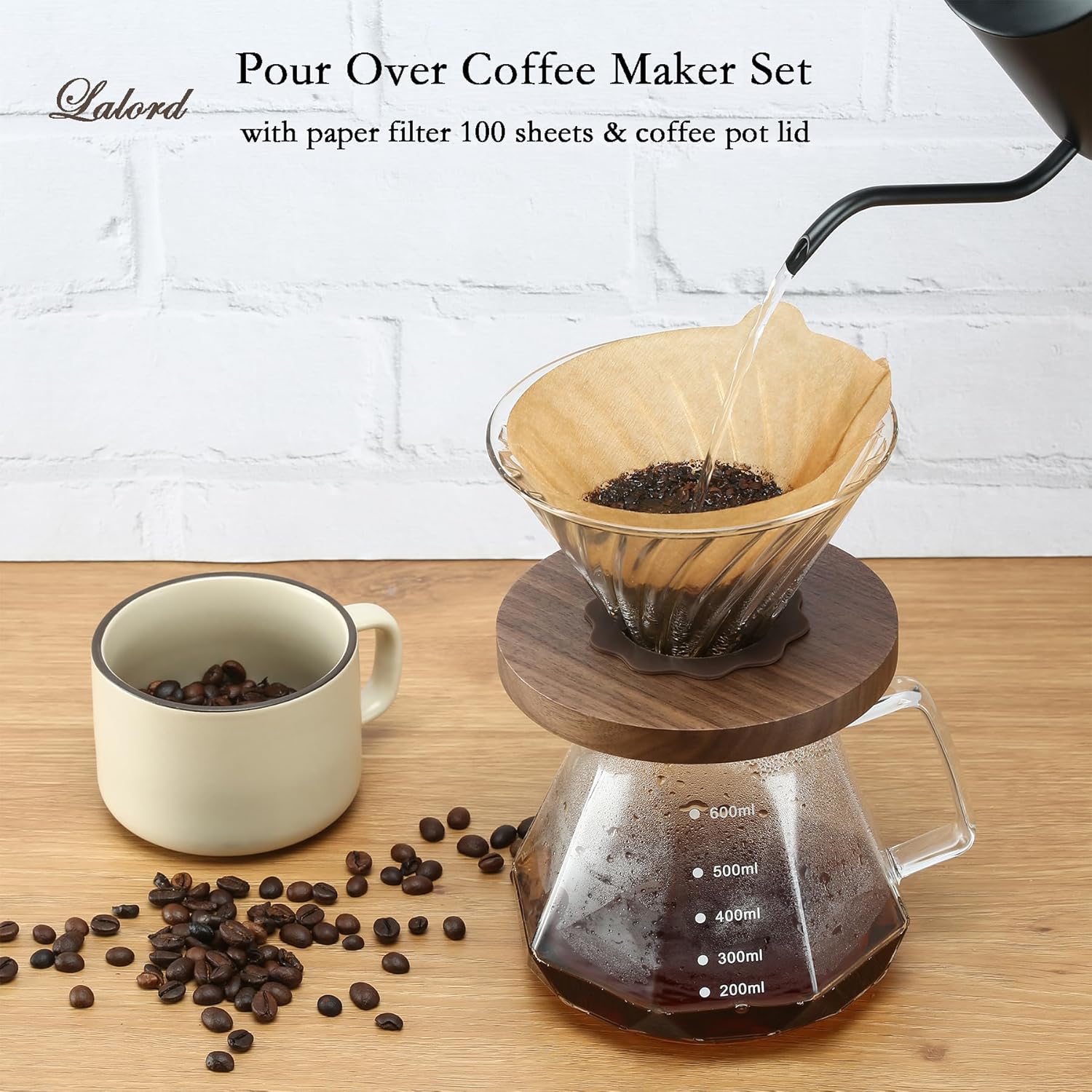 マグパイガラスコーヒーポット V60フィルターカップセット用 - Glass Container Set のレビューと価格