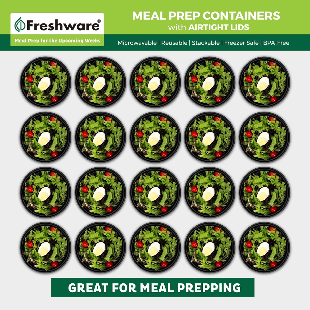 蓋付きミールプレップ容器 30個パック、28オンス BPAフ - Meal Prep Microwave のレビューと価格