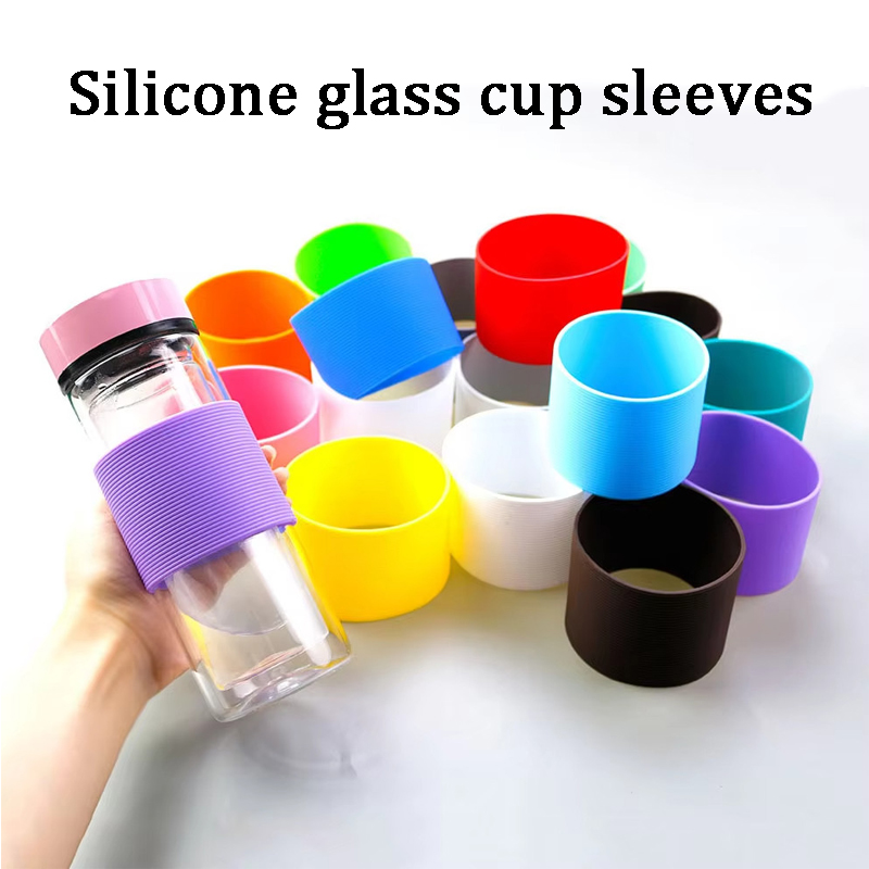 7cm シリコンカップスリーブセット ガラス断熱カップカバー - Glass Container Set のレビューと価格