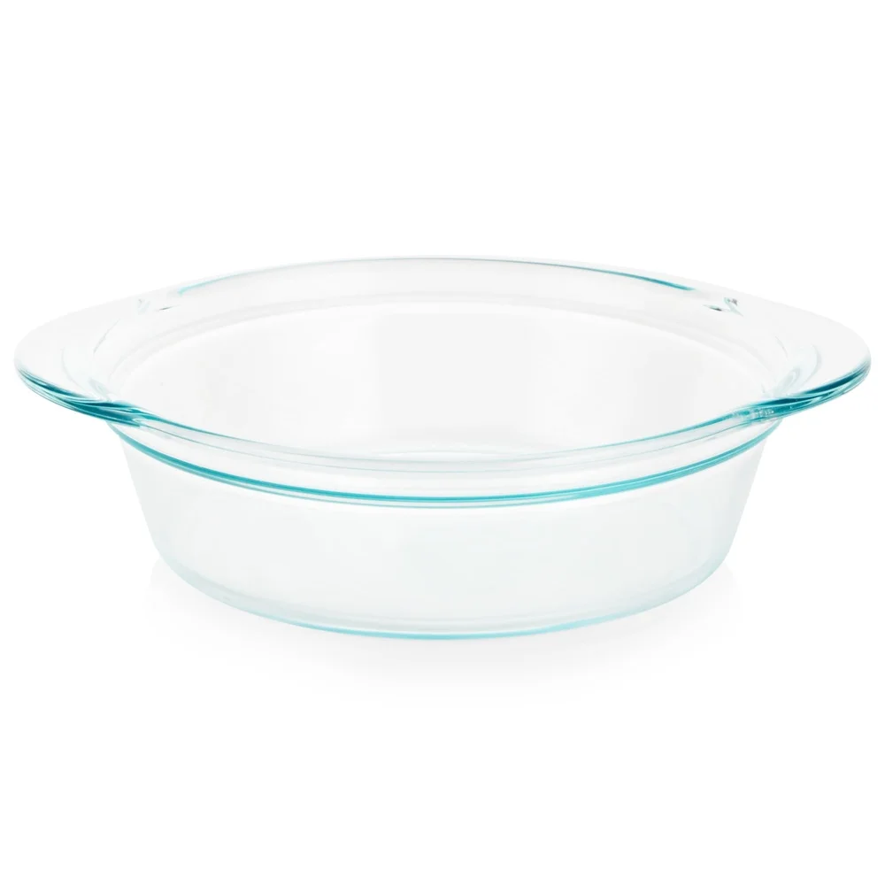 ディープラウンドガラスベーキングディッシュ 9.5 インチオ - Meal Prep Microwave のレビューと価格