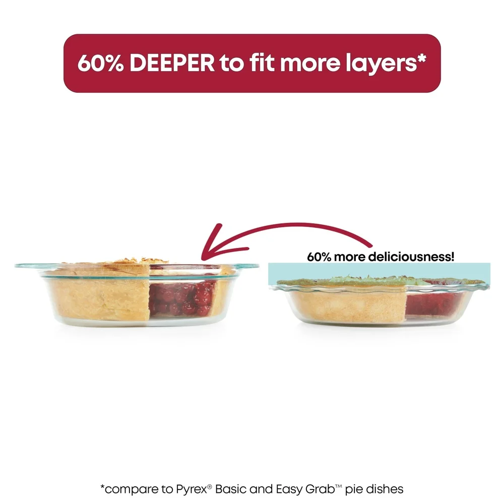ディープラウンドガラスベーキングディッシュ 9.5 インチオ - Meal Prep Microwave のレビューと価格