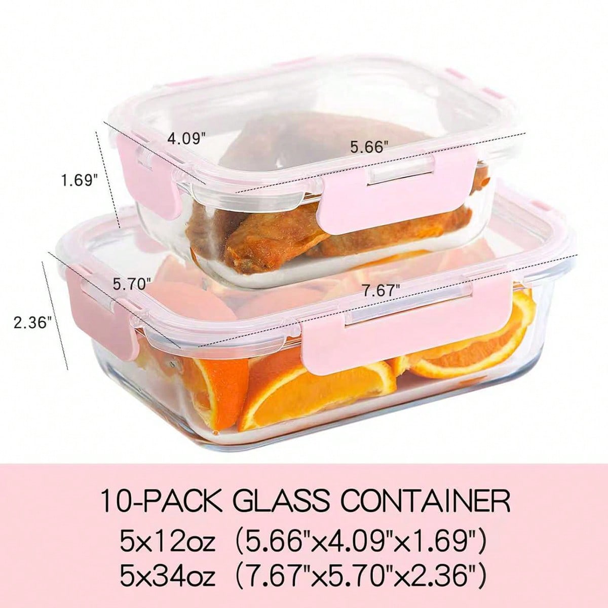10個入りガラス製食品保存容器、蓋付き密閉容器、ガラス製ラン - Meal Prep Microwave のレビューと価格