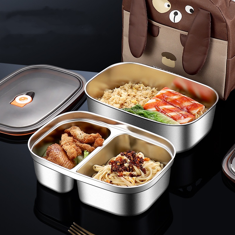 子供と大人用のステンレススチール製ランチボックス、ポータブル - Meal Prep Kinder のレビューと価格