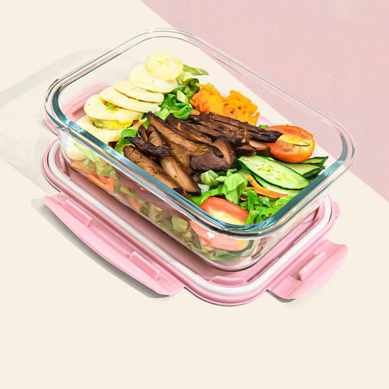 新しいスタイル弁当箱ガラス 1050 ミリリットル電子レンジ - Meal Prep Kits のレビューと価格