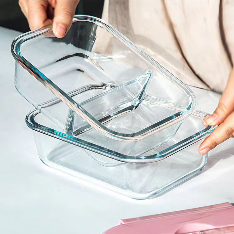 新しいスタイル弁当箱ガラス 1050 ミリリットル電子レンジ - Meal Prep Kits のレビューと価格