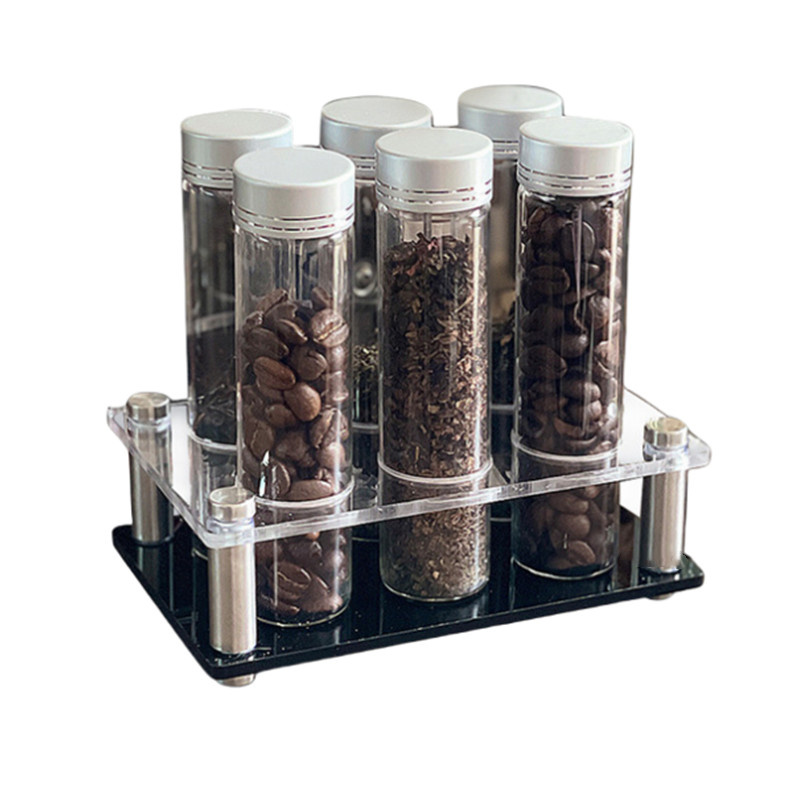 コーヒー豆保存容器ポータブルコーヒー保存瓶ディスプレイラック - Glass Container Set のレビューと価格